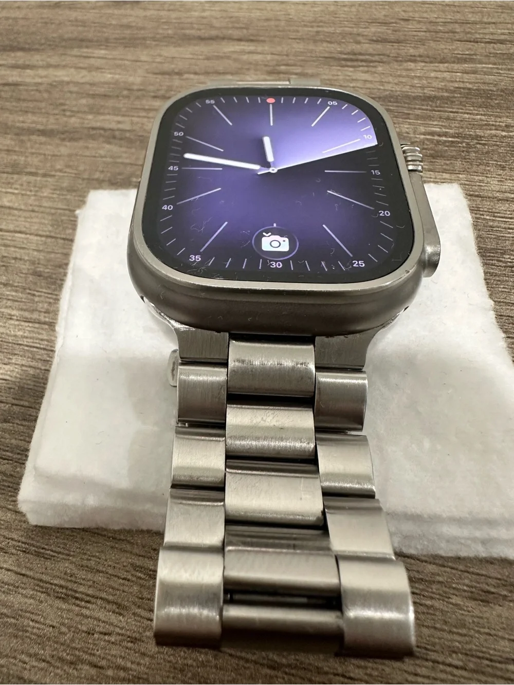 Apple Watch Ultra 2 Titanium with Stainless Steel Band, Charger.